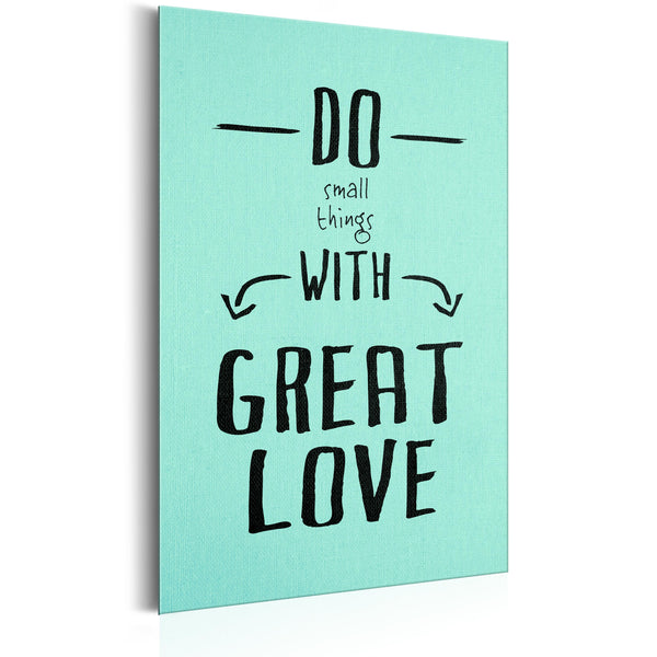 prezzo Targa In Metallo - Do Small Things With Great Love 31x46cm Erroi