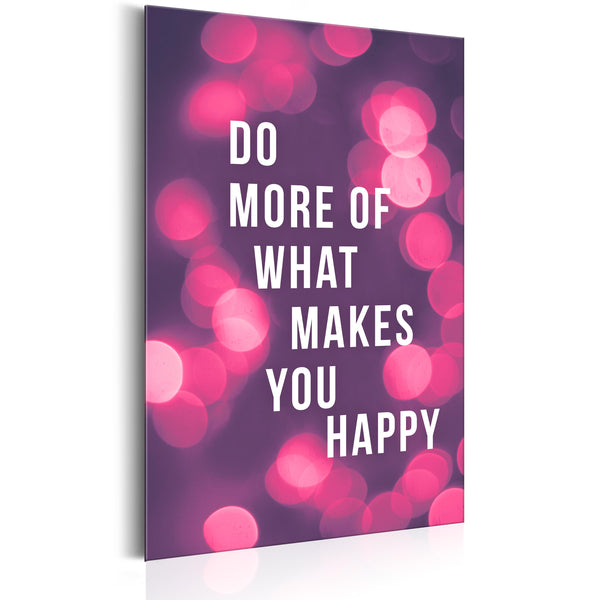 acquista Targa In Metallo - Do More Of What Makes You Happy 31x46cm Erroi