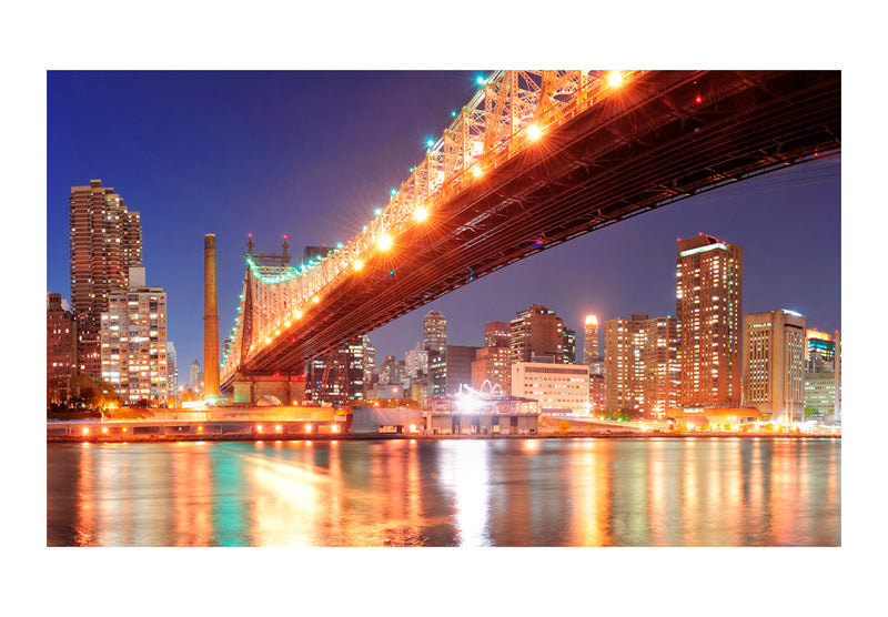 Carta da Parati Fotomurale - Fiery Brooklyn Bridge 450x270 cm Erroi-2