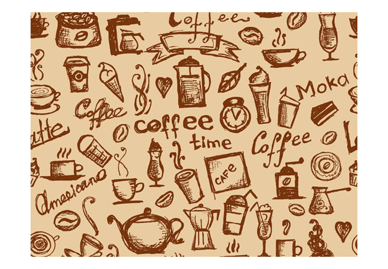 Carta da Parati Fotomurale - Mocha, Latte, Capuccino! 200x154 cm Erroi-2