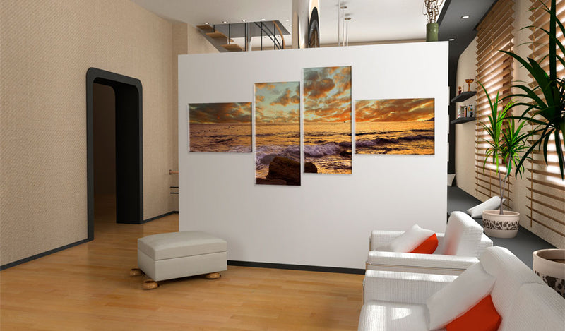 Quadro - Tramonto Al Mare 100X45Cm Erroi-2