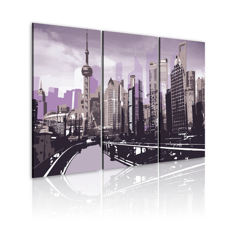 Quadro - Shanghai Leggermente Viola 60X40Cm Erroi-1