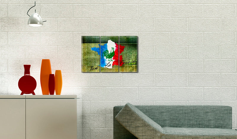 Quadro - Vive La France - Trittico 60X40Cm Erroi-2