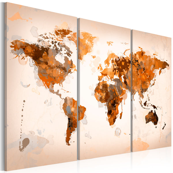 Quadro - Map Of The World - Desert Storm - Triptych Erroi – acquista su  Giordano Shop