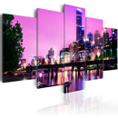 Quadro - Night Urban City Skyline - Melbourne 100X50Cm Erroi-1