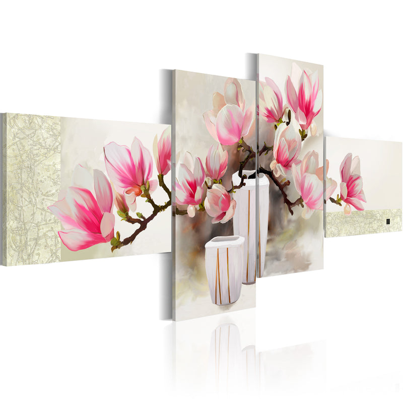 Quadro Dipinto - Profumo di Magnolia 100x45cm Erroi-1