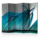 Paravento 5 Pannelli - Turquoise Feather II 225x172cm Erroi-1