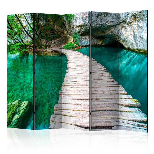 Paravento 5 Pannelli - Emerald Lake II 225x172cm Erroi acquista