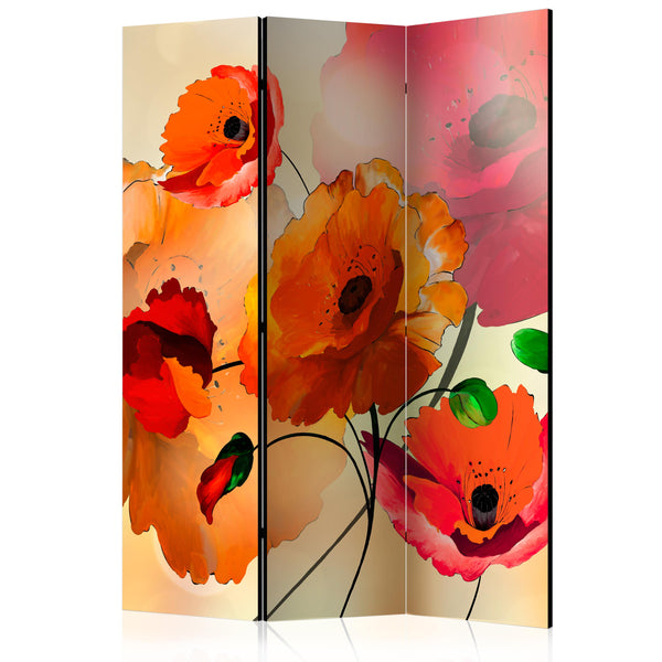 Paravento 3 Pannelli - Velvet Poppies 135x172cm Erroi sconto