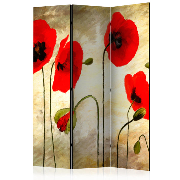 Paravento 3 Pannelli - Golden Field Of Poppies 135x172cm Erroi acquista