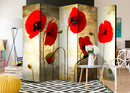 Paravento 5 Pannelli - Golden Field Of Poppies II 225x172cm Erroi-2