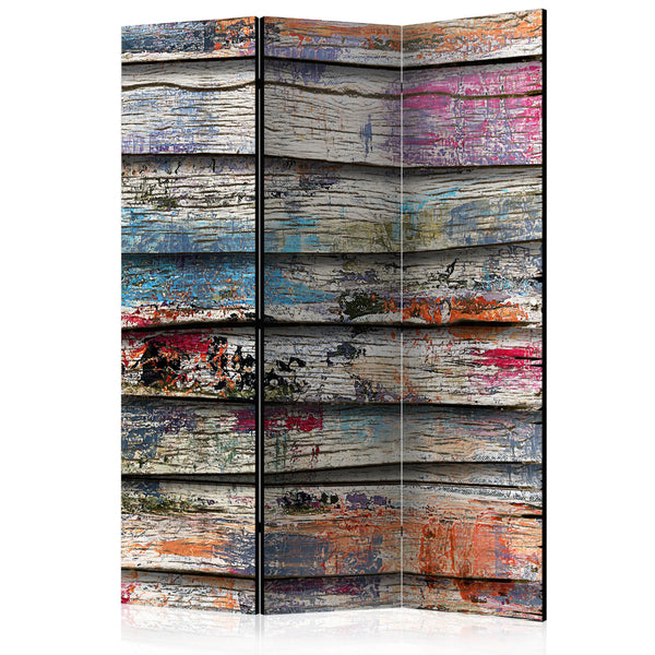 prezzo Paravento 3 Pannelli - Colourful Wood 135x172cm Erroi