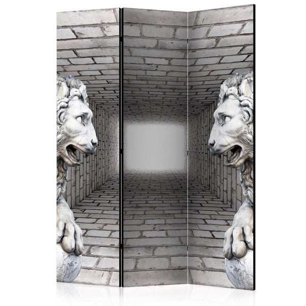 online Paravento 3 Pannelli - Stone Lions 135x172cm Erroi