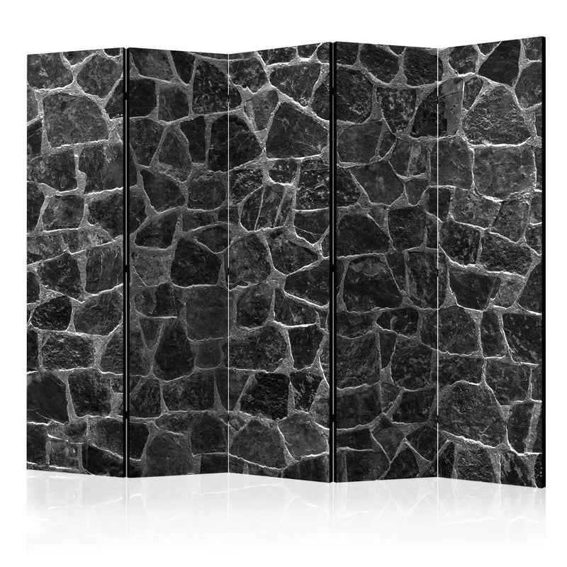 Paravento 5 Pannelli - Black Stones II 225x172cm Erroi-1