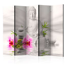 Paravento 5 Pannelli - Buddha And Orchids II 225x172cm Erroi-1