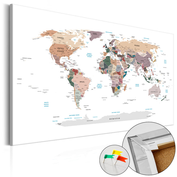 Quadro Di Sughero - Where Today? [Cork Map] 120x80cm Erroi sconto