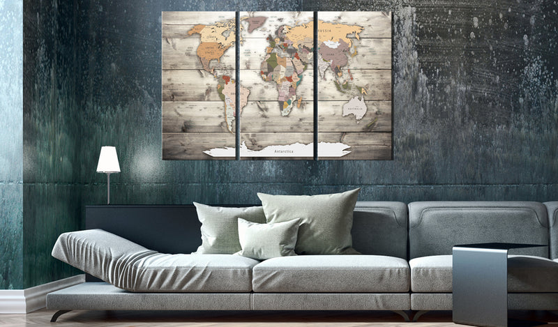 Quadro di Sughero - History Of Travel [Cork Map] 120x80cm Erroi-2