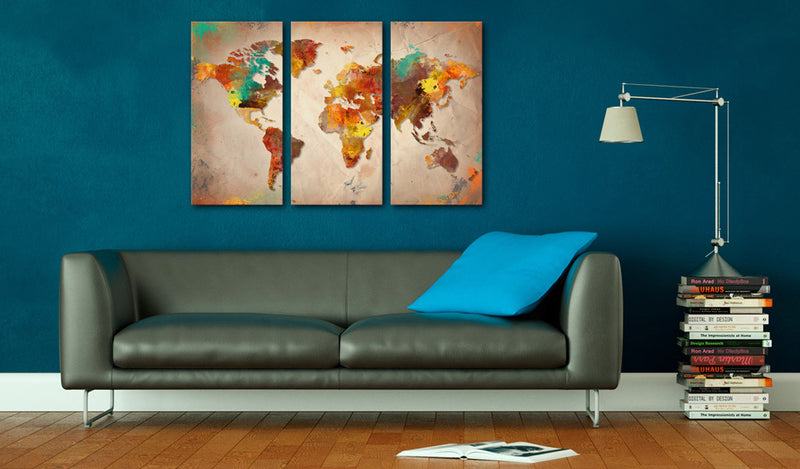 Quadro di Sughero - Painted World [Cork Map] 120x80cm Erroi-2