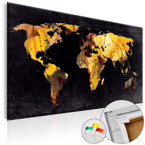 Quadro Di Sughero - If The World Were A Desert [Cork Map] 120x80cm Erroi prezzo