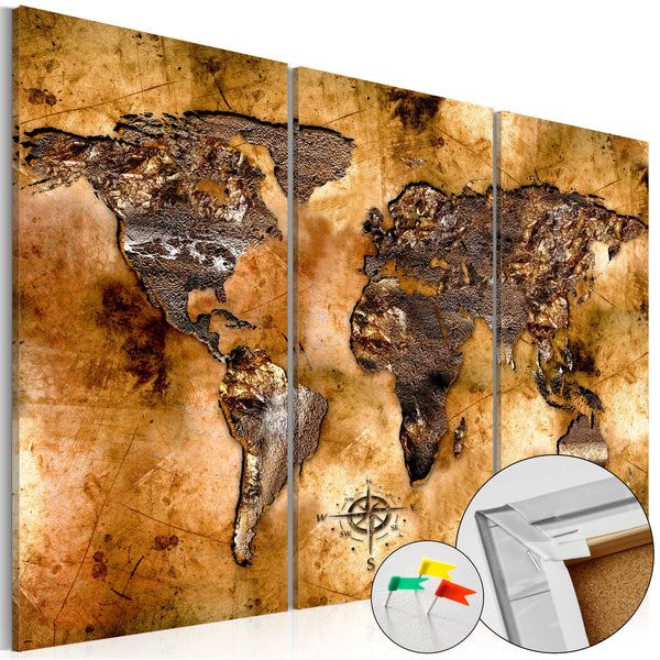 sconto Quadro Di Sughero - Shade Of Gold [Cork Map] 120x80cm Erroi