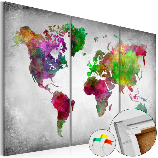 Quadro Di Sughero - Diversity Of World [Cork Map] 120x80cm Erroi prezzo