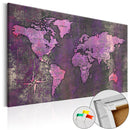 Quadro di Sughero - Amethyst Map [Cork Map] 120x80cm Erroi-1