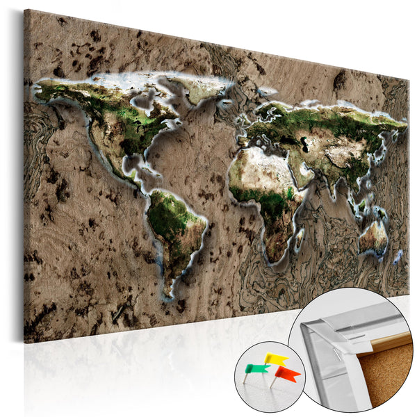 Quadro Di Sughero - Wild World [Cork Map] 120x80cm Erroi online