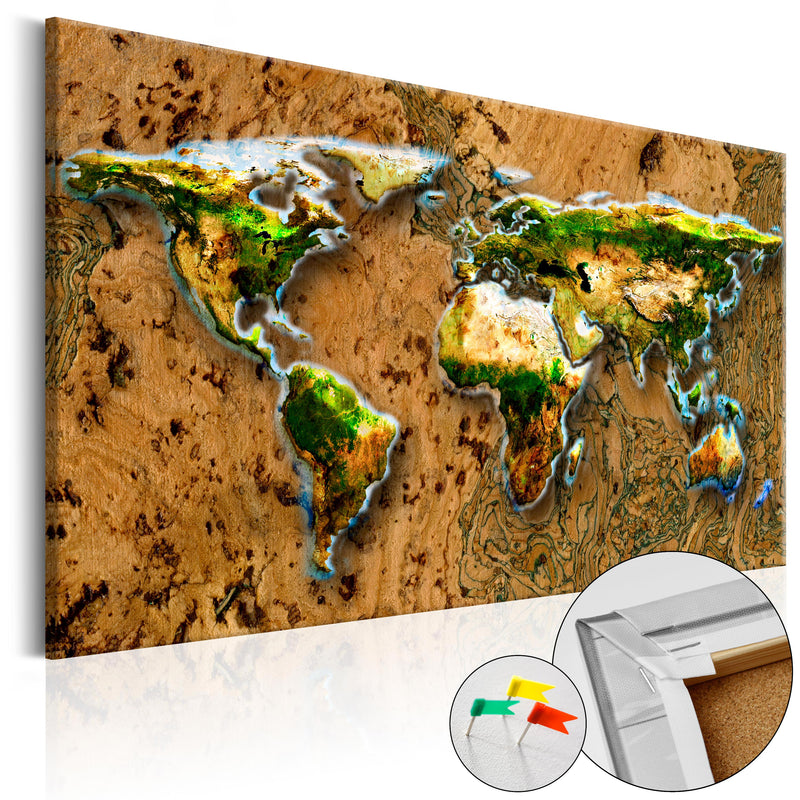 Quadro di Sughero - World Jungle [Cork Map] 120x80cm Erroi-1