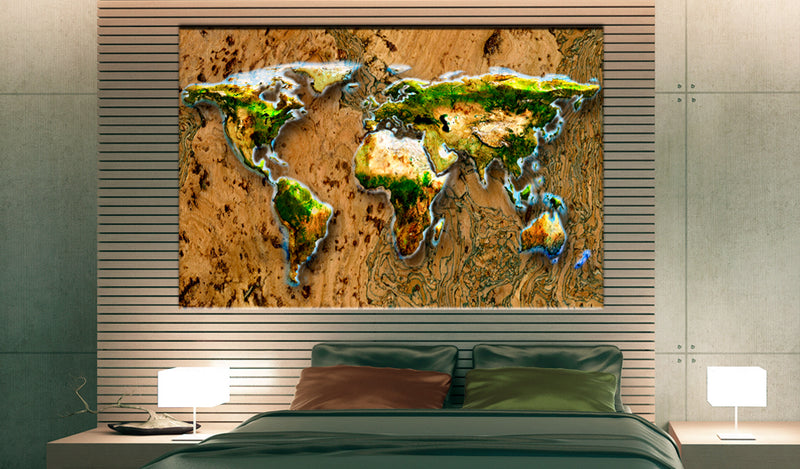 Quadro di Sughero - World Jungle [Cork Map] 120x80cm Erroi-2