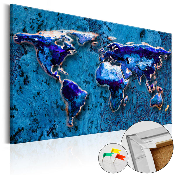 sconto Quadro Di Sughero - Cobalt Immersion [Cork Map] 120x80cm Erroi