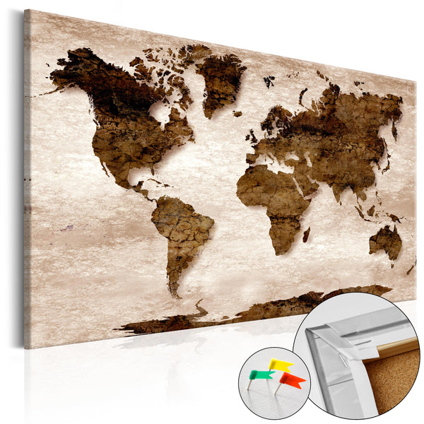 online Quadro Di Sughero - The Brown Earth [Cork Map] 120x80cm Erroi