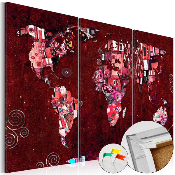 Quadro Di Sughero - Ruby World [Cork Map] 120x80cm Erroi online