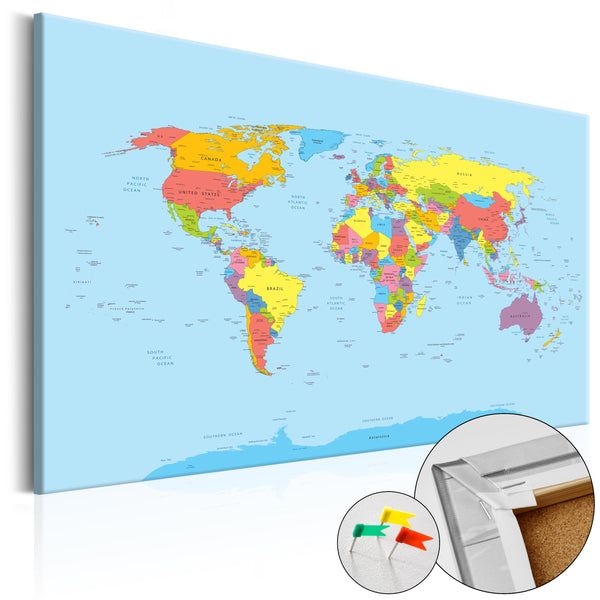 online Quadro Di Sughero - Rainbow Geography [Cork Map] 120x80cm Erroi