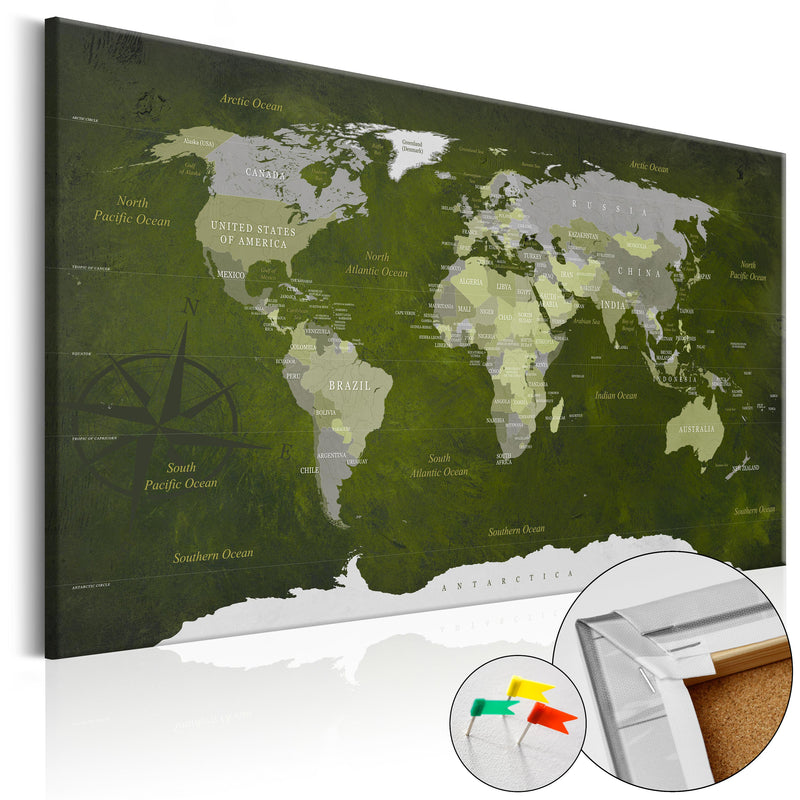 Quadro di Sughero - Malachite World [Cork Map] 120x80cm Erroi-1