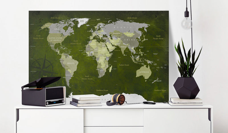 Quadro di Sughero - Malachite World [Cork Map] 120x80cm Erroi-2