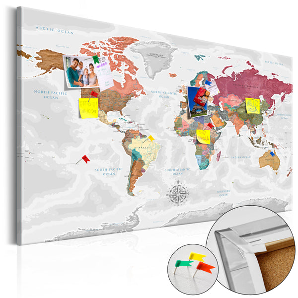 online Quadro Di Sughero - Travel Around The World [Cork Map] 90x60cm Erroi