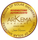 Doccia Solare da Esterno Giardino 30L Miscelatore e Lavapiedi Arkema Spring Fascia Inox Oro Van Gogh-10