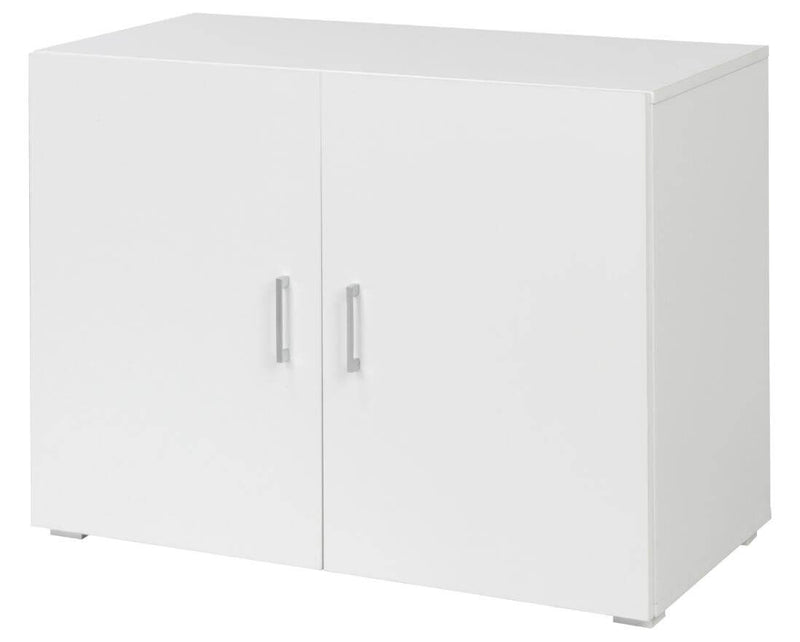 Mobiletto 2 Ante 90x41x85 cm in MDF Bianco-2