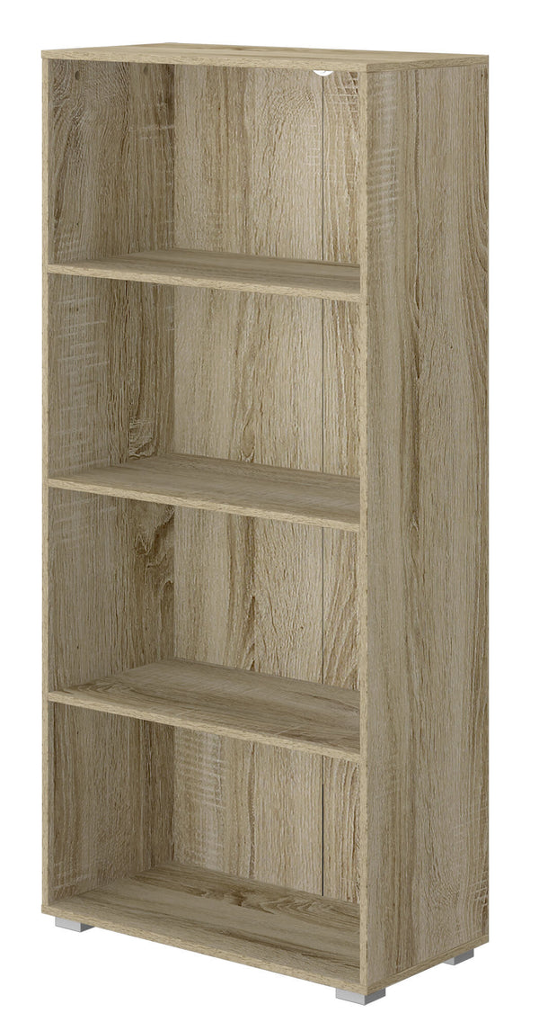 Libreria 4 Ripiani 60x30x130 cm in MDF Rovere sconto