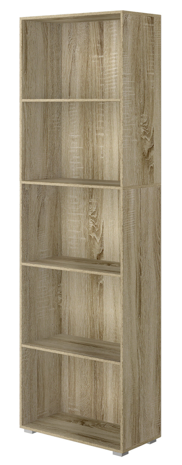 acquista Libreria 5 Ripiani 60x30x195 cm in MDF Rovere