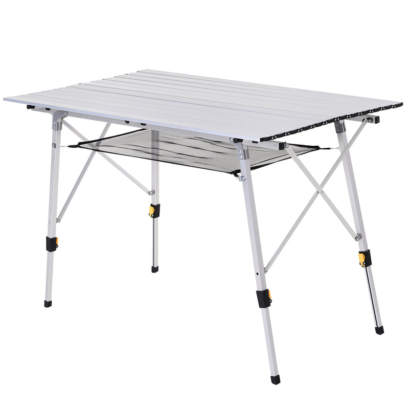 Tavolo da Campeggio Picnic Avvolgibile in Alluminio 120x70x73 cm  Wrap-1