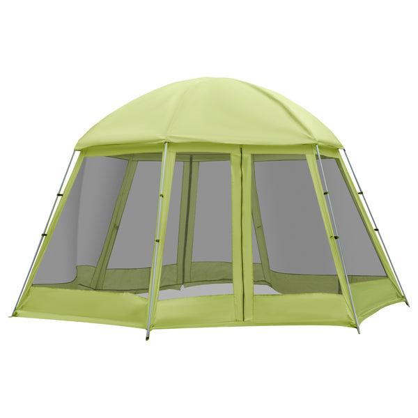 online Tenda da Campeggio 6-8 Persone Ø4,93x2,4m in Tessuto Taffetà Verde