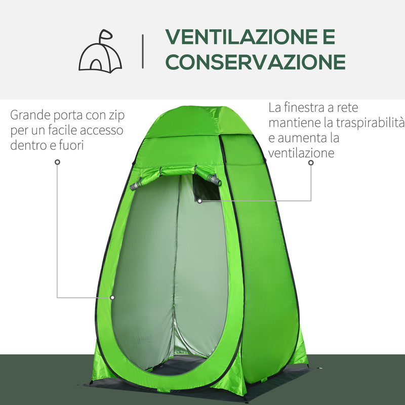 Tenda Doccia da Campeggio 122x122x213 cm in Poliestere Verde – acquista su  Giordano Shop