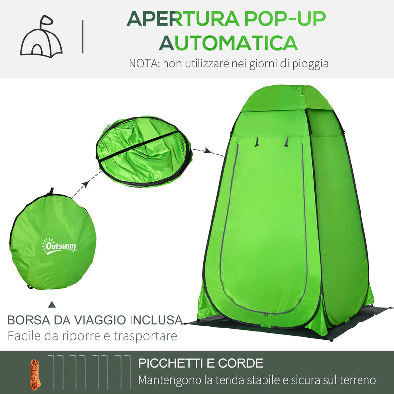 Tenda Doccia da Campeggio 122x122x213 cm in Poliestere Verde – acquista su  Giordano Shop