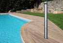 Doccia Solare da Esterno Giardino 30L Miscelatore Arkema Spring S Fascia Inox Champagne Bronze-2