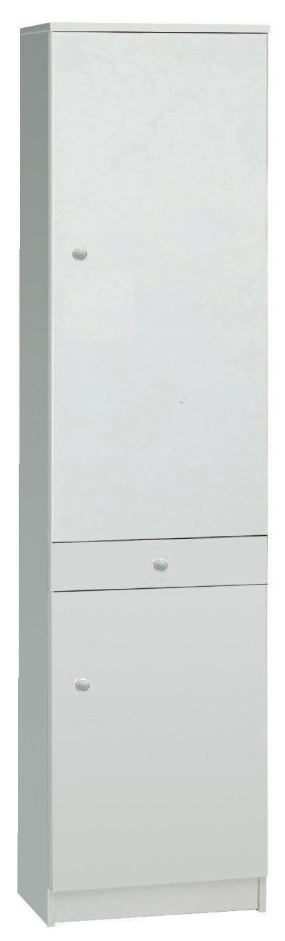 Armadio 2 Ante 1 Cassetto 46x183x34 cm Bianco Lisco online