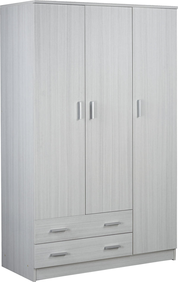 prezzo Armadio 3 Ante 2 Cassetti 115x182x52 cm Eucalipto