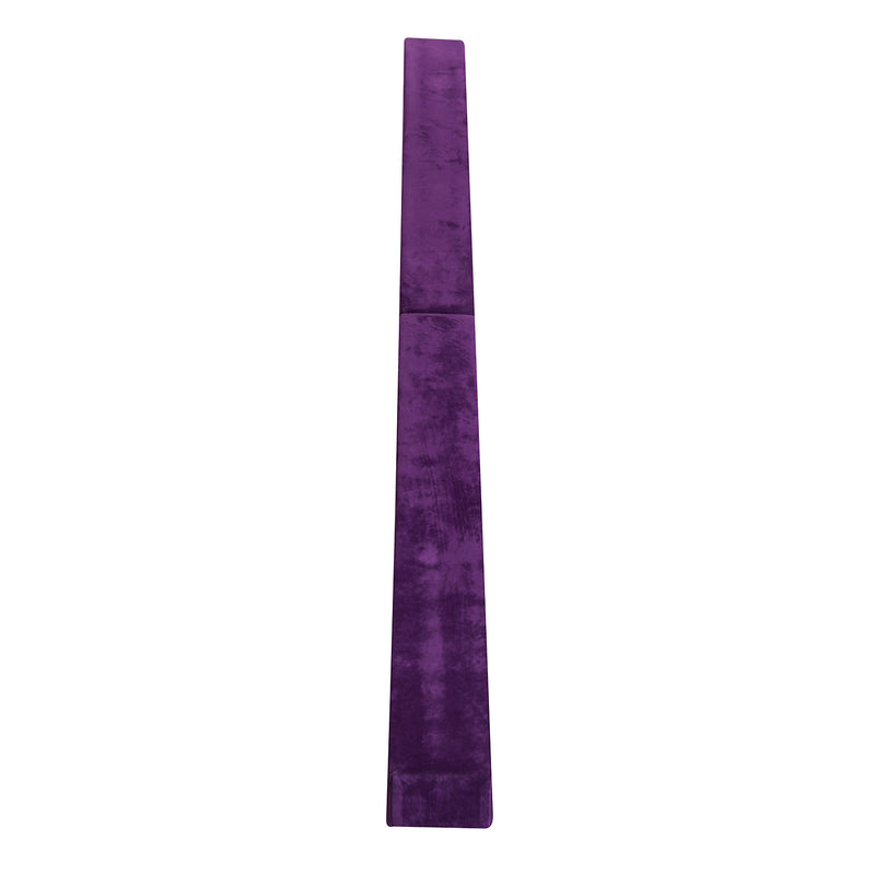 Trave da Ginnastica per Allenamento Imbottita in Legno Viola 240x10x6.5 cm -6