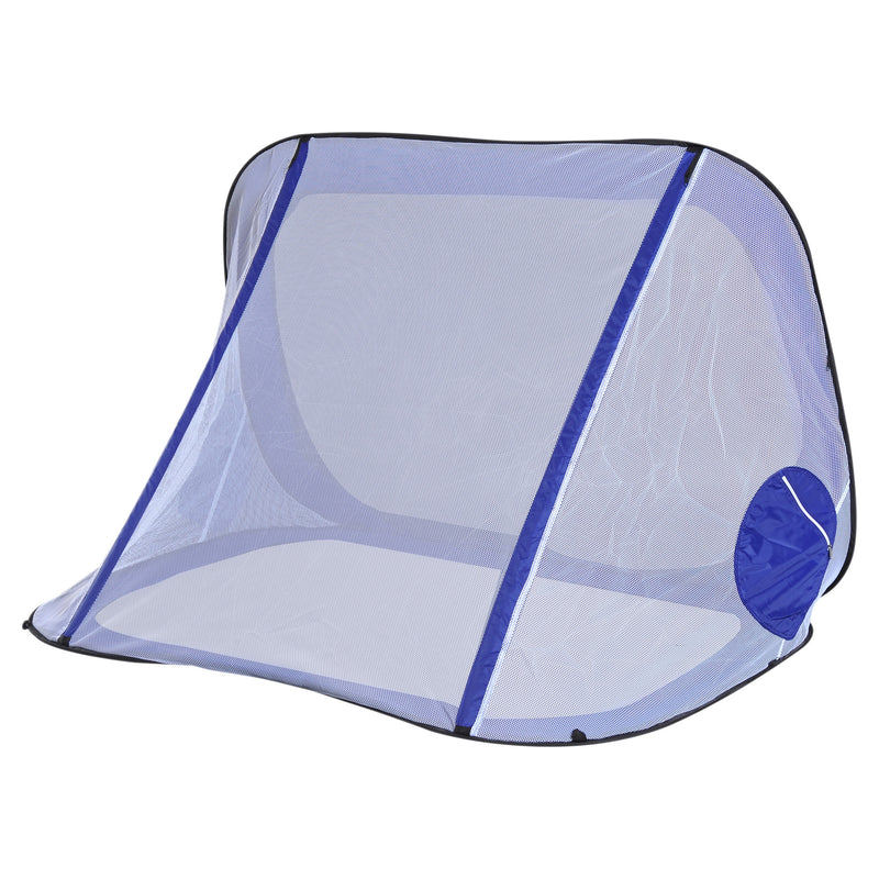 Rete da Calcio Pop Up per Bambini Pieghevole con Borsa Blu 184x124x115 cm -5