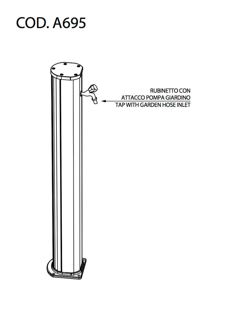 Fontana da Esterno con Rubinetto Arkema Jolly Cherry-6